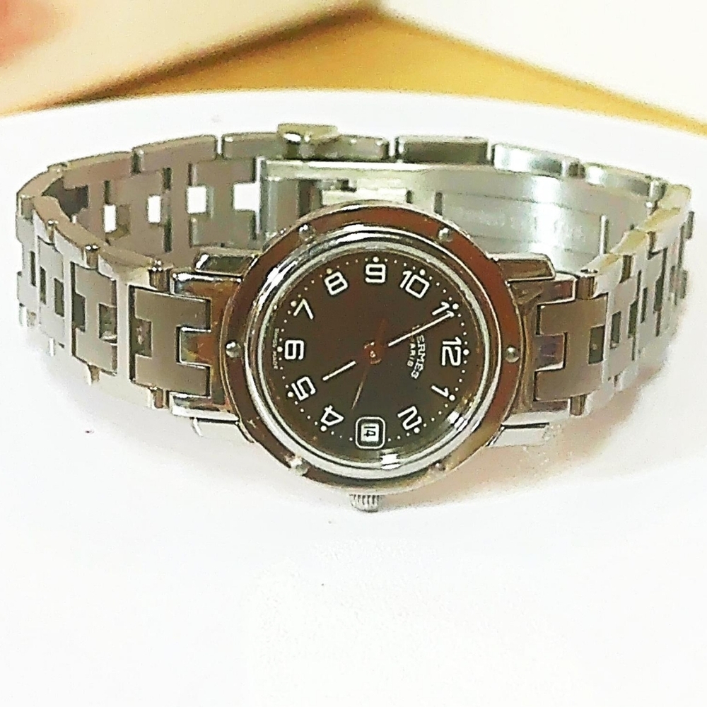 Hermes Quartz Ladies Clipper C.L4.201 Watch Date
